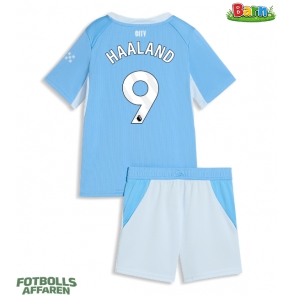 Manchester City Erling Haaland #9 Hemmaställ Barn 2026-27 Kortärmad (+ Korta byxor)